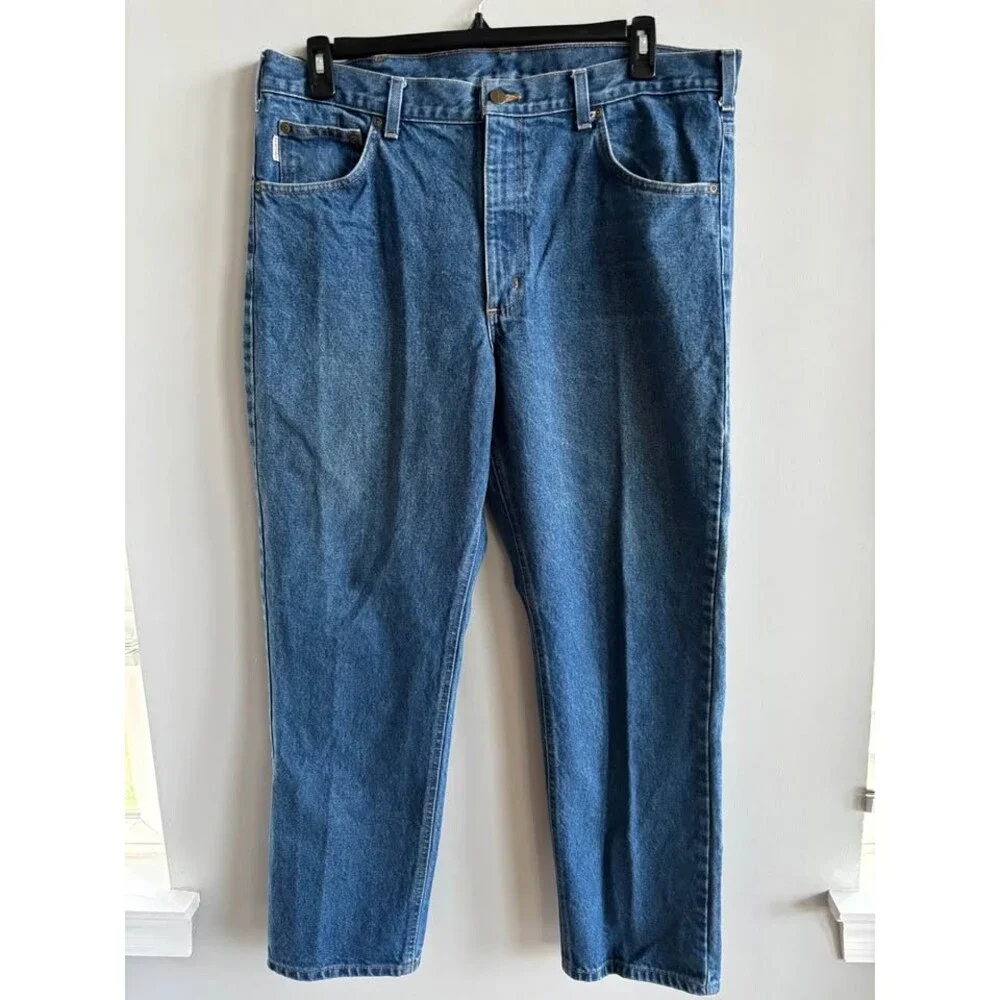 Carhartt B18 DST Traditional Fit Denim Jeans Mens 38x30 Dark Stone Wash